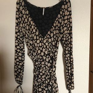 Free People faux wrap floral dress